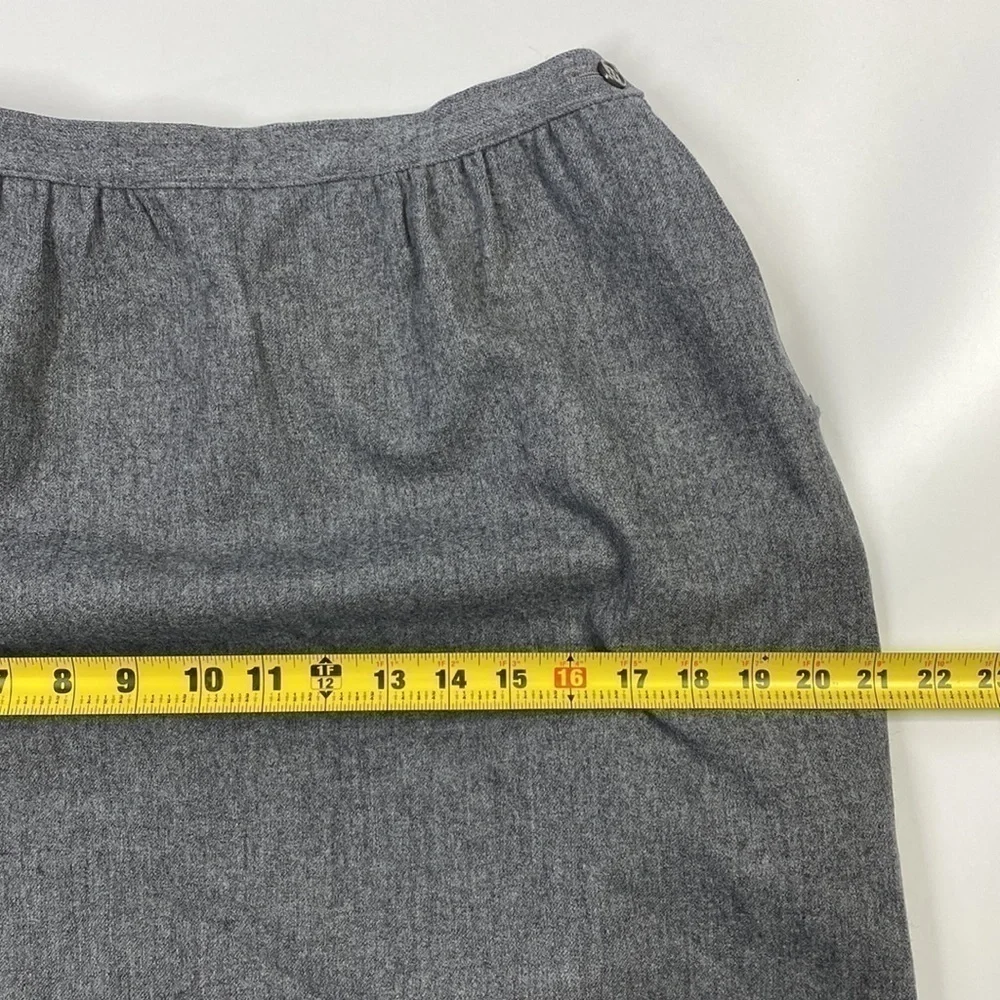Vintage Pendleton Gray Pure Virgin Wool Pencil Skirt Waist 27